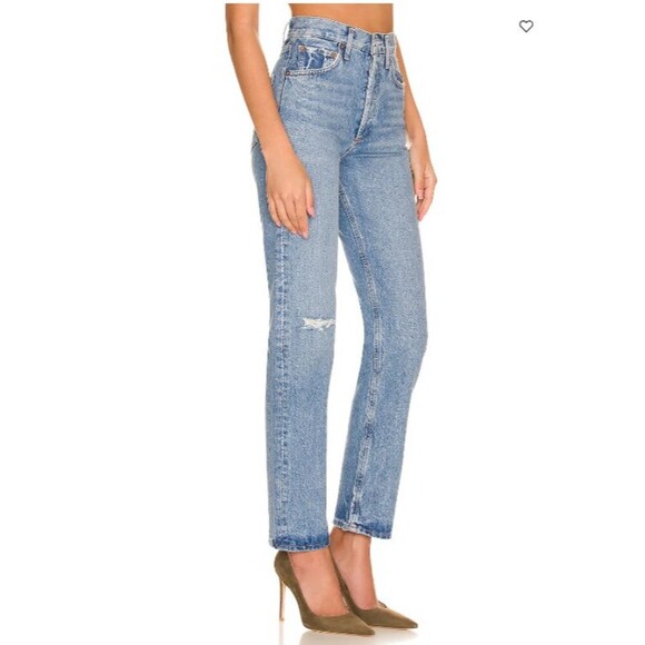 AGOLDE The 90's Pinch Waist Jeans Size 24 in color Abstract - Picture 3 of 11